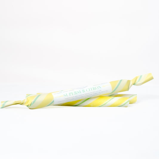 Polkagrisstång 50 g – Supersur Citron