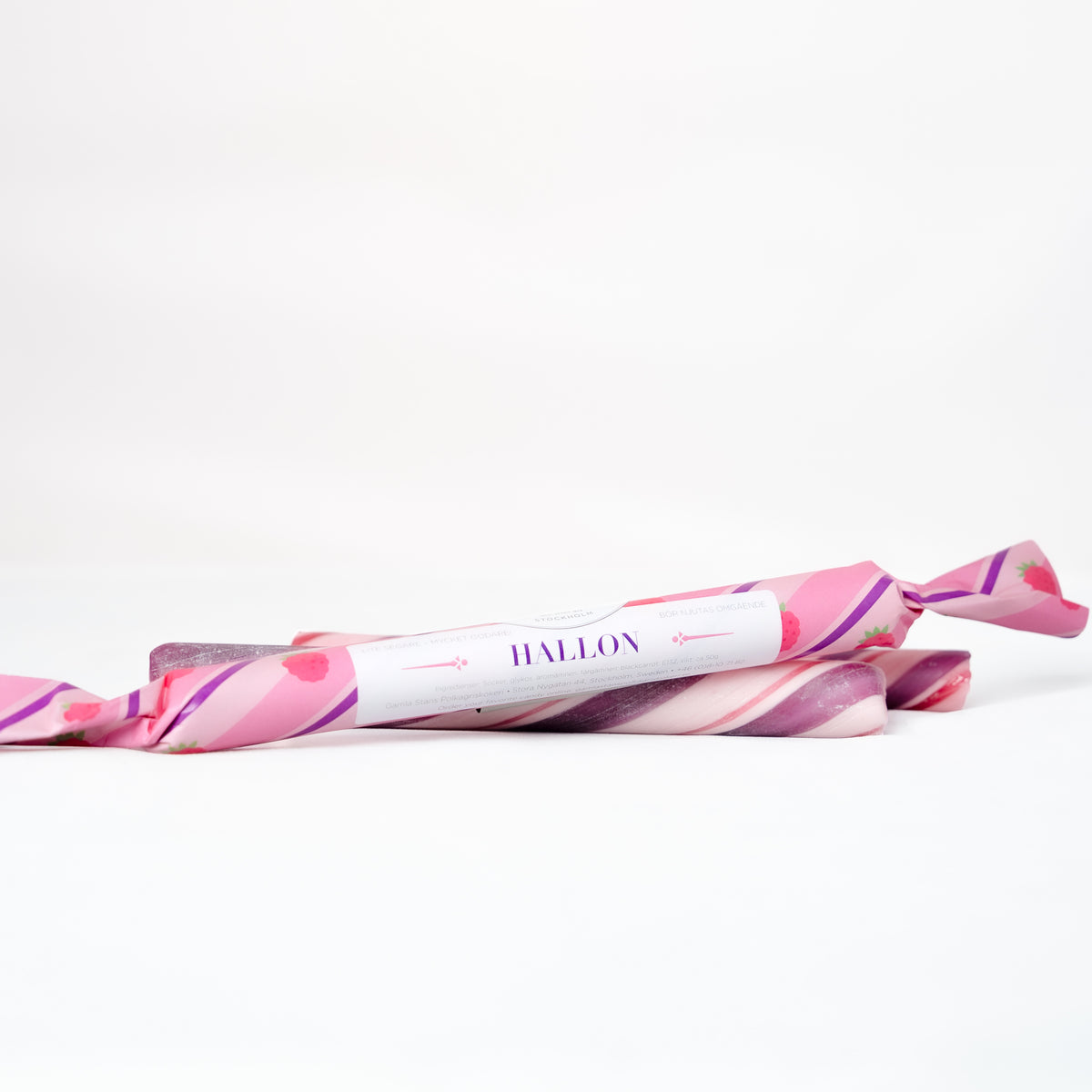 Polkagrisstång 50 g – Hallon