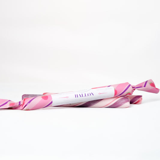 Polkagrisstång 50 g – Hallon