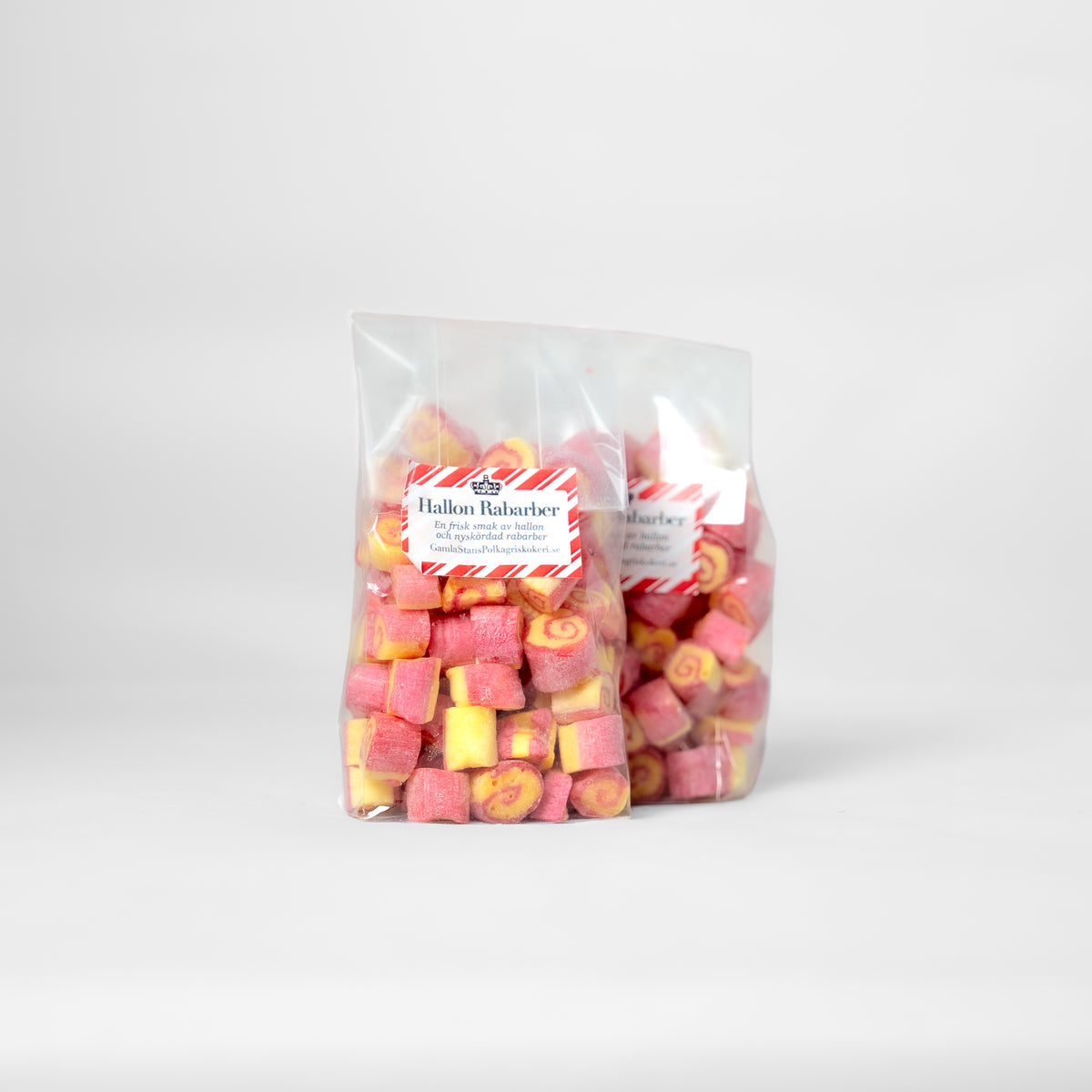 Karamellpåse 200g – Sur Hallon/Rabarber